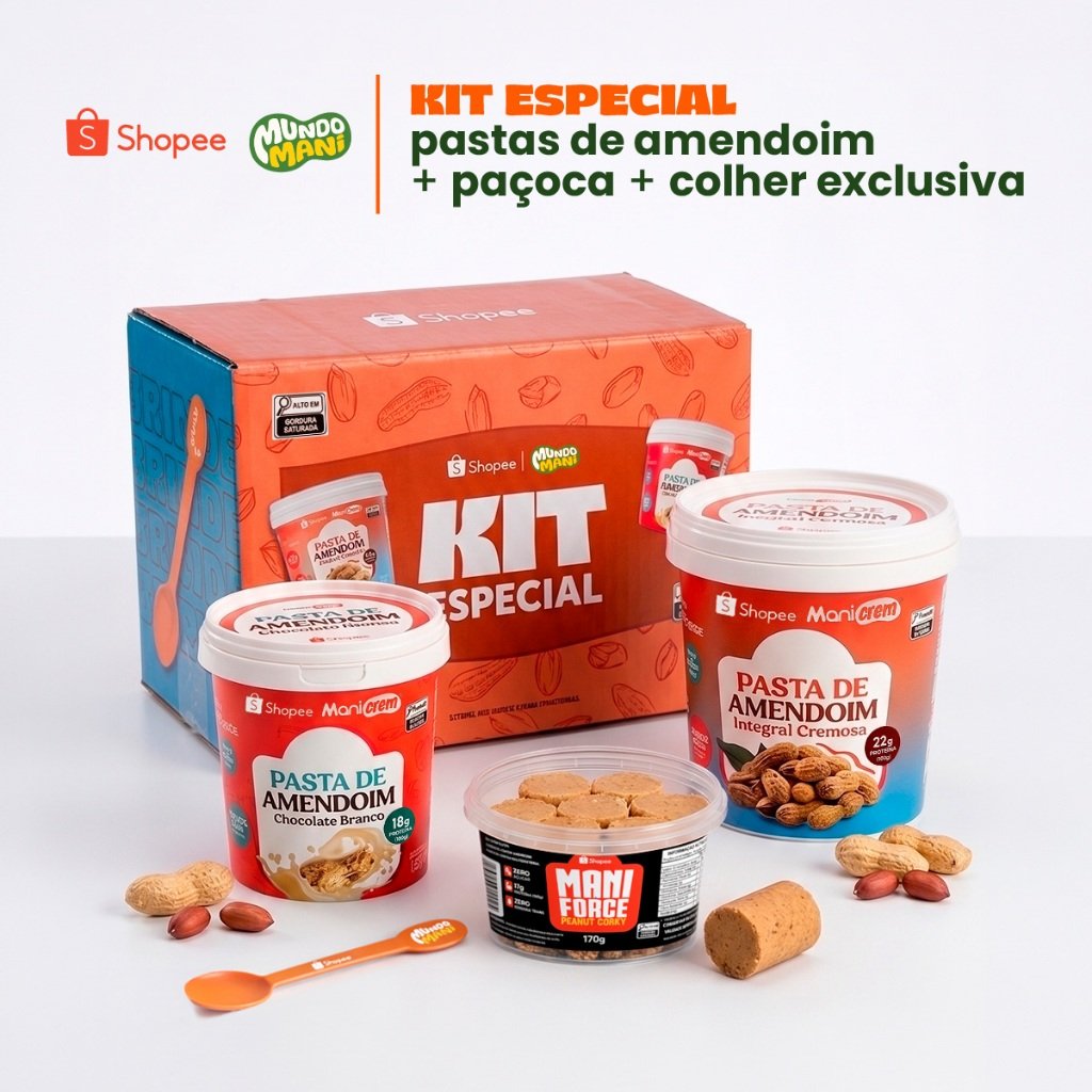 *Kit 2 Pastas de Amendoim + Paçoca*