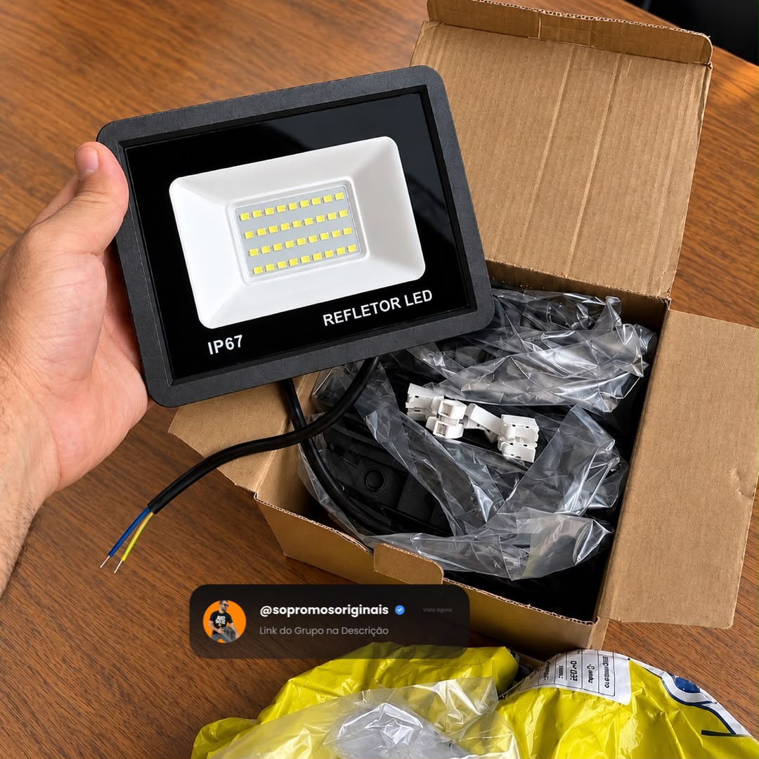 Kit 5 Refletores LED 100W IP67 à Prova D'Água 6500K
