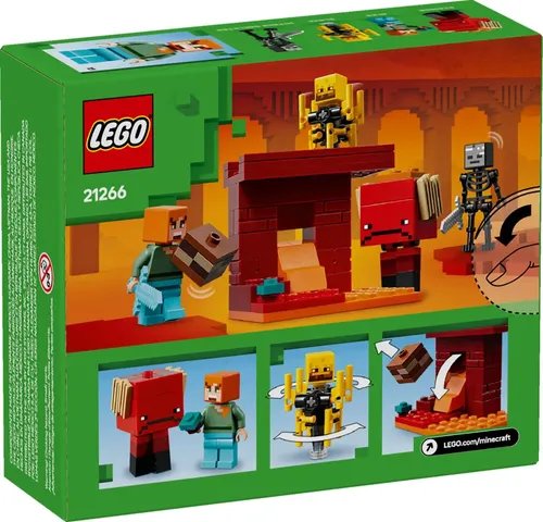 🛍️LEGO Minecraft - A Batalha da Lava no Nether - 99 Peças - 21266